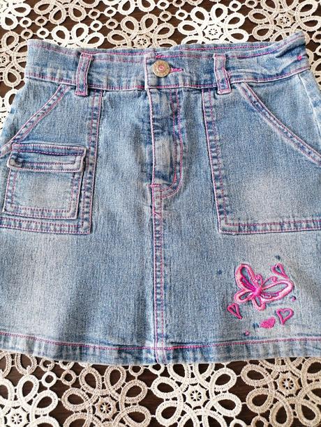 Dievčenská riflová sukňa 122 (6), 122