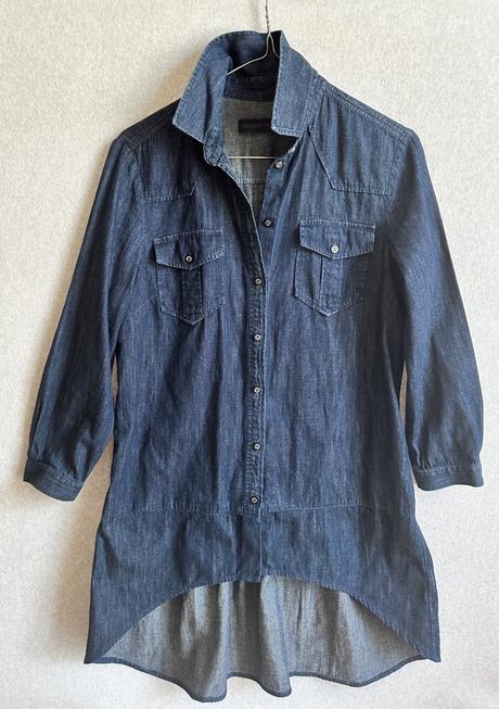 Trussardi hi low denim košeľa, 36