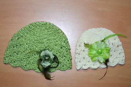 Háčkovaná čiapočka s kvetom, 50 - 158