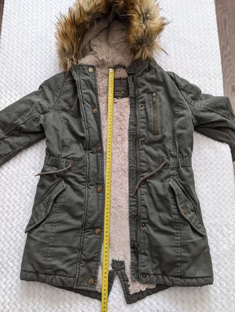 Parka zateplená kožušinkou, c&a,128