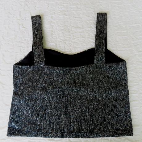 Terranova lurexový cropptop veľ.m + shein zadarmo, terranova,m