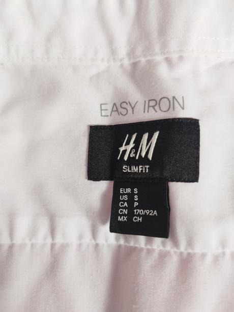 Biela košeľa hgm s dlhým rukávom, h&m,s