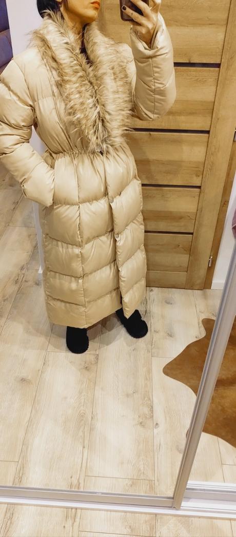 Krasna stylova zimna bunda s kozusinou, m