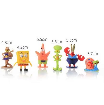 6ks figúrky spongebob, 