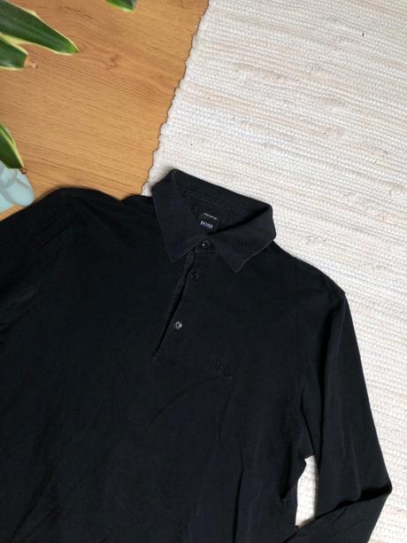 Čierne tričko s dlhým rukávom/ polokošeľa, hugo boss,m