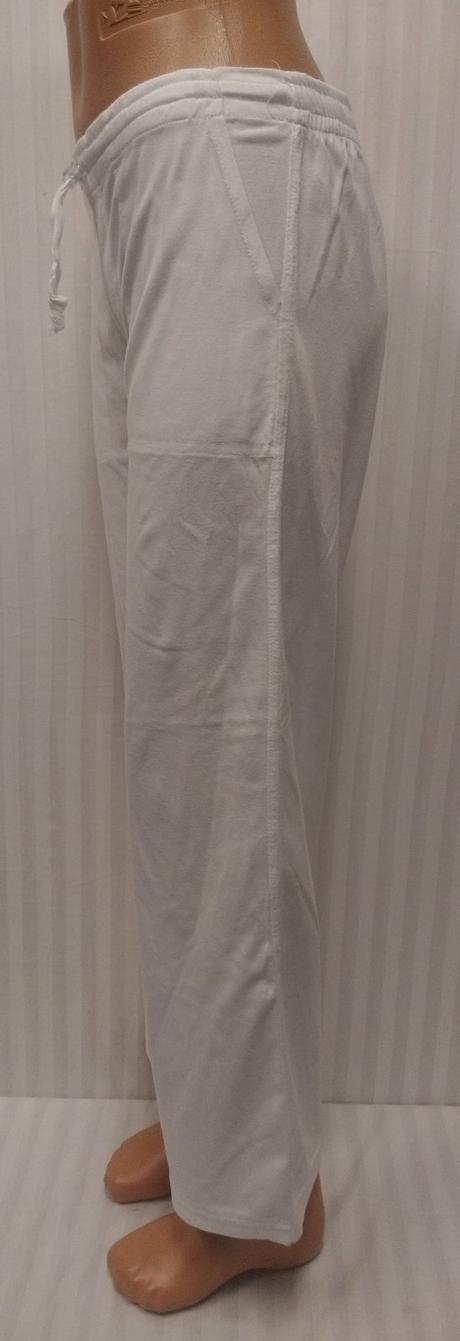 Dámske tenké biele bavlnené nohavice, m