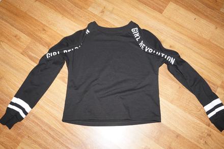 Mikina crop s otvormi na pleciach shein, xs