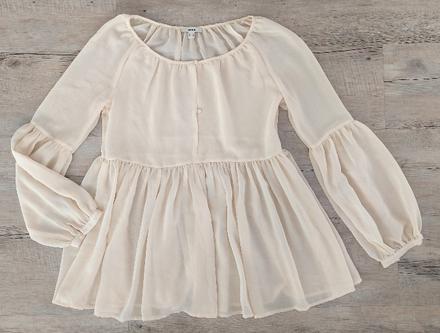 Krémová transparentná blúzka, mexx,40