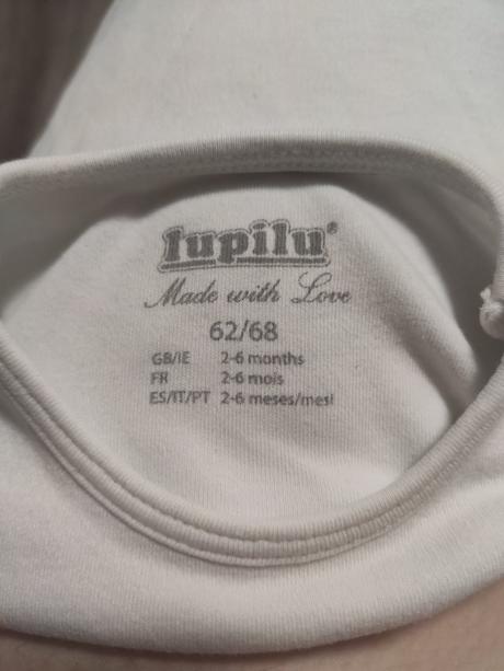 2x tričká s dlhým rukávom, lupilu,62