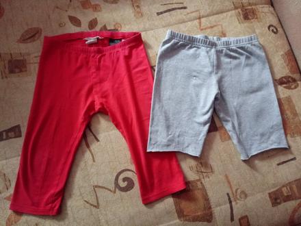 2x krátke leginy, cena spolu, h&m,116