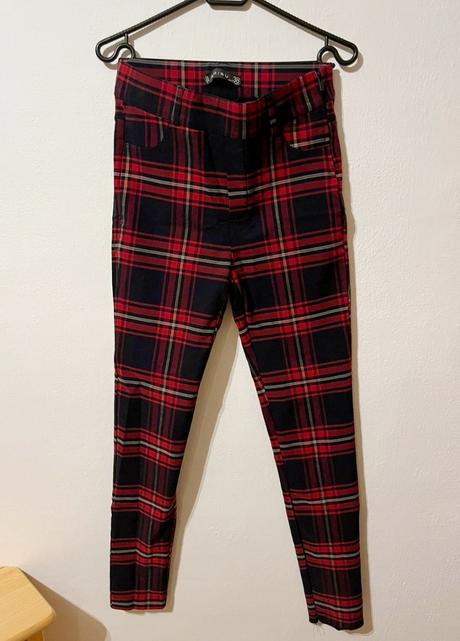 Karované nohavice amisu, amisu,m