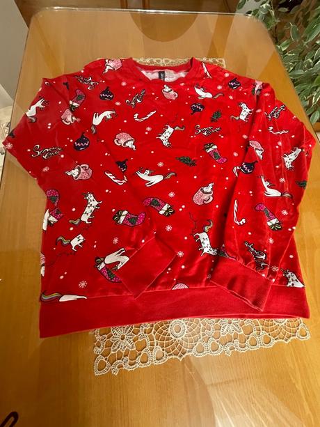 Vianočné tričko., h&m,xs