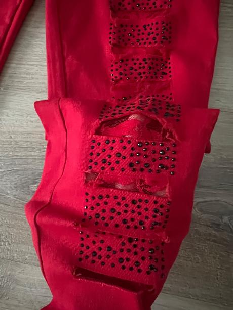 Červené nohavice a tepláky na traky, xs