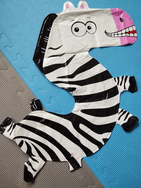 Fóliový balón 5 zebra, 