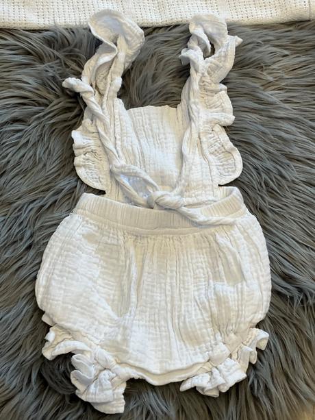 Dievčenský letný overal biely (80), 80