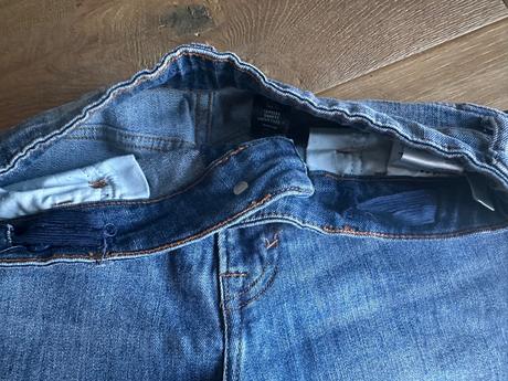 Kraťase trojštvrťové denim, 9-10 r., h&m,140