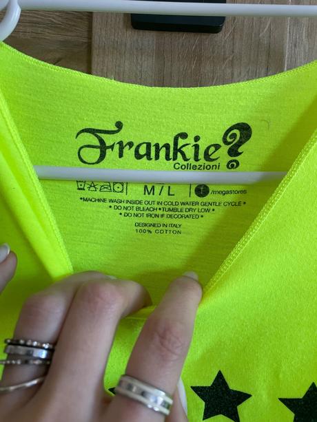 Neónové tričko s krátkym rukávom, m