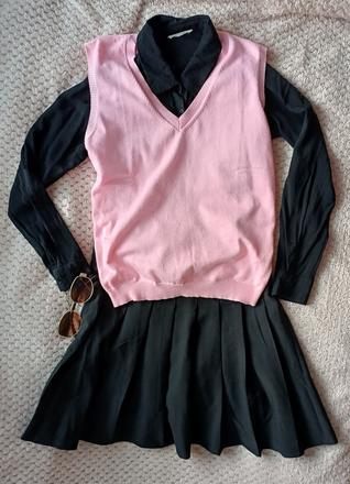 Krásna cukríkovo ružová vesta 36/38, gate,36 / 38