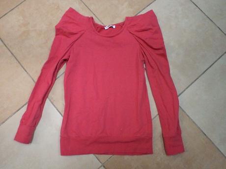 Denimco mikina s pufkovými rukávmi 34/36, denim,36