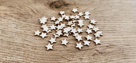 Výlisok hviezda - 10 mm - natur, 