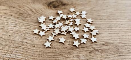 Výlisok hviezda - 10 mm - natur,