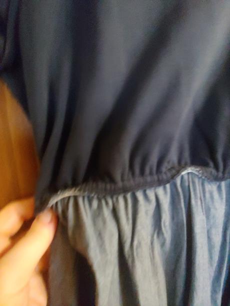 Riflové tehotenské šaty, 40