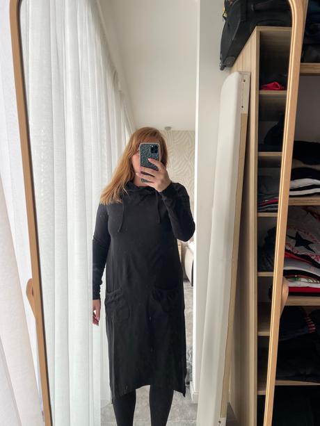 Čierne bavlnené saty, bonprix,42