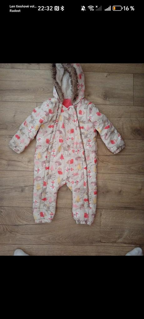 Dievčenský overal na zimu 12-18 mesiacov, f&f,80
