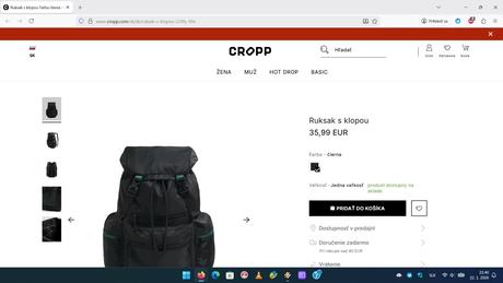Ruksak cropp, nákupná džínsová taška hm, cropp