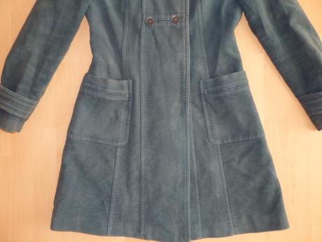 Zeleny dlhy prechodny kabat, next,s