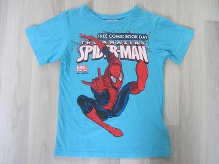 Tričko tyrkysové spiderman, 128