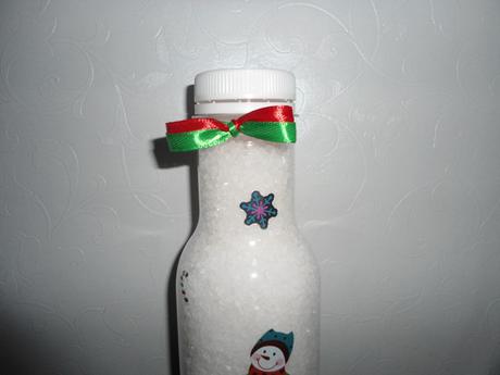 Voňavá morská soľ do kúpeľa - vianočná fľaška, 