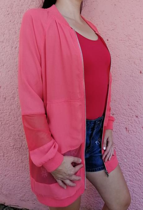 Lososová bundička reserved, reserved,s