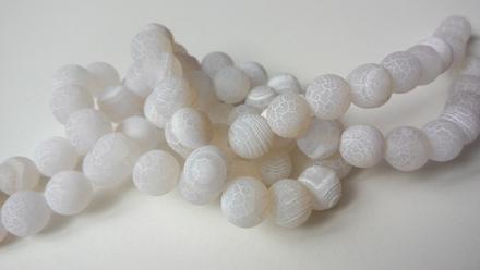 Achátové korálky ľadové 10 mm, 