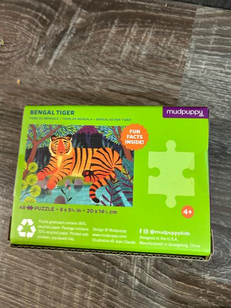 Mudpuppy detske puzzle - divoke zvierata,