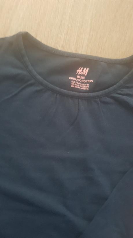 4x tričko s dlhým rukávom, h&m,110