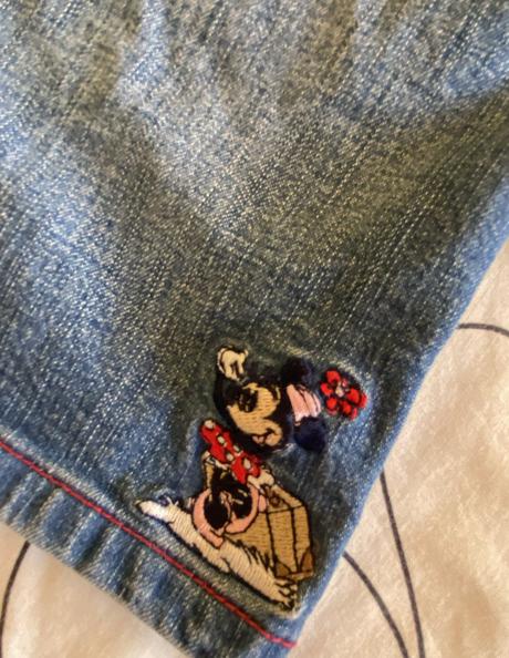 Riflová suknička + tričko disney minie v. 116, disney,116