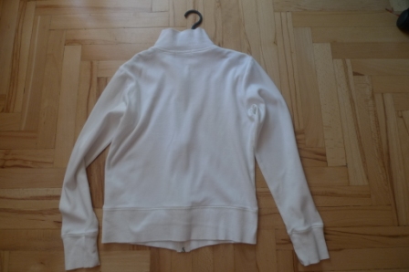 Biela mikinka na zips, xs