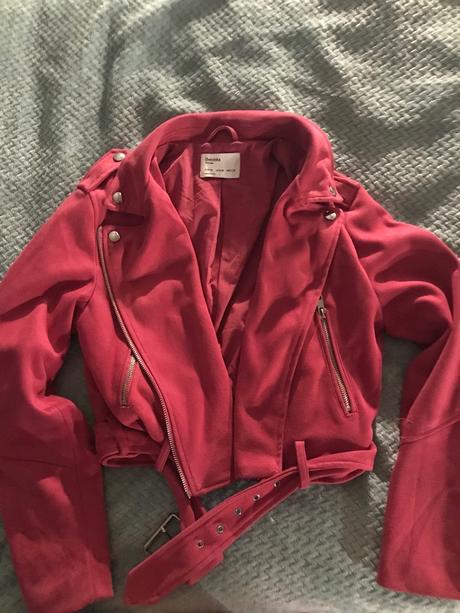 Semišová bunda, bershka,m