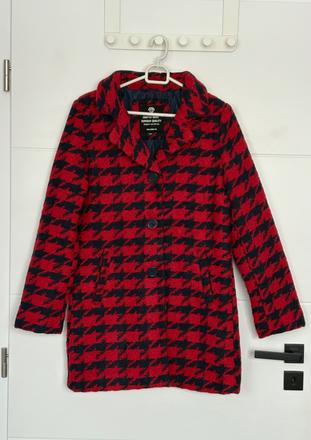 Pepitový kabát v. 164- xs/s, c&a,s