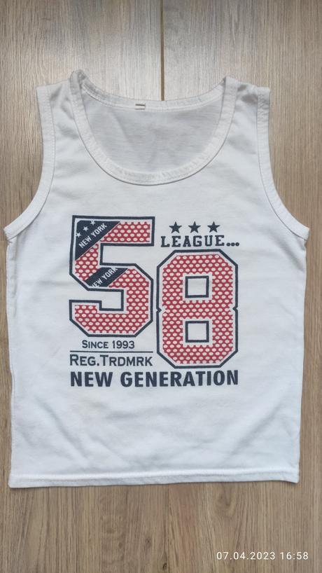 Košeľa komplet s tielkom a šortkami, 116