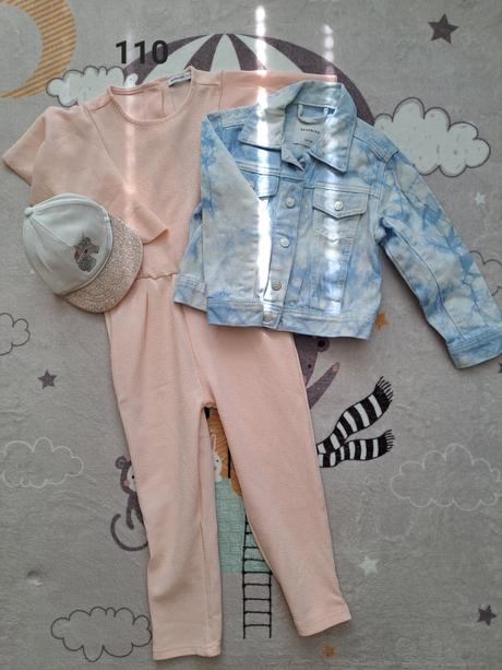 Reserved overal aj riflova bunda, šiltovka h&m, 104–116