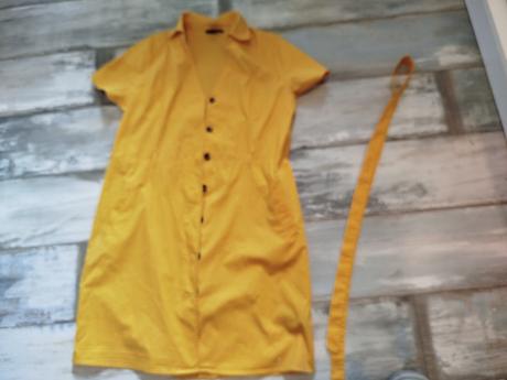 Žlté košeľové šaty veľ.l, l