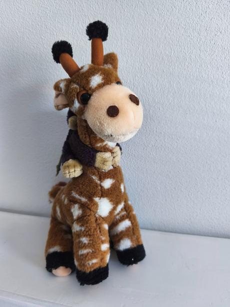 Žirafa s opičkou 34 cm, 