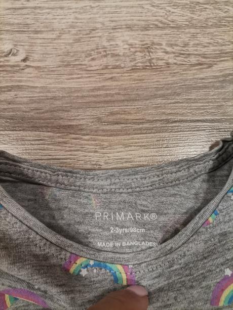 Dievčenské tričko  s duhou, primark,98
