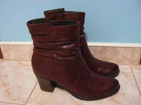 Dámske kožené čižmy zn. tamaris, veľ. 41, tamaris,41