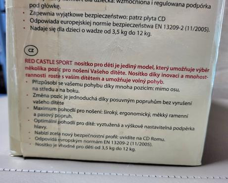 Ergonomické nosítko / nosič red castle sport, red castle