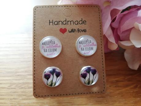 Náušnice napichovačky najlepšej pani učiteľke, 