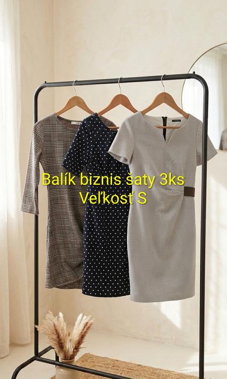 Balík biznis šaty 3ks veľ.s, mango,s