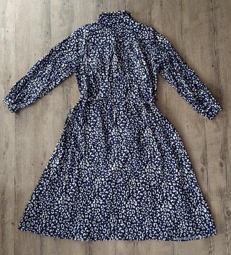 Modrobiele košeľové šaty, c&a,42